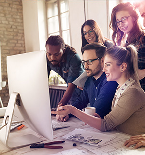 picture of architects working together in office